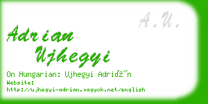 adrian ujhegyi business card